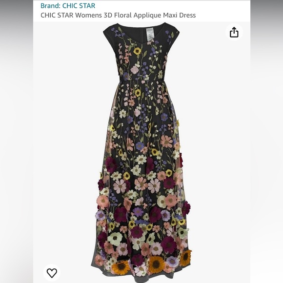 Floral Appliqué Formal Maxi Dress - Picture 1 of 1